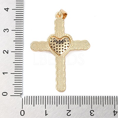 Brass Micro Pave Clear Cubic Zirconia Pendants KK-A212-06I-G-1