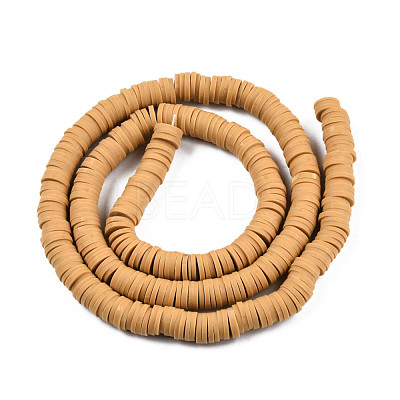 Handmade Polymer Clay Beads Strands CLAY-R089-6mm-118-1