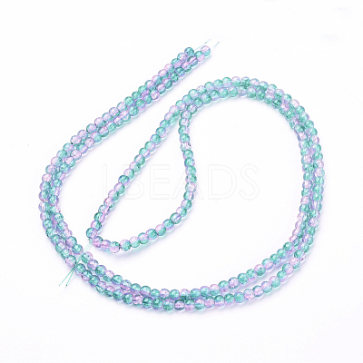 Crackle Glass Beads Strands X-CCG-Q002-4mm-06-1