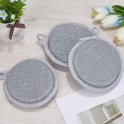 8Pcs Polyester with Cleaning Sponge for Bowl AJEW-GF0010-85-1