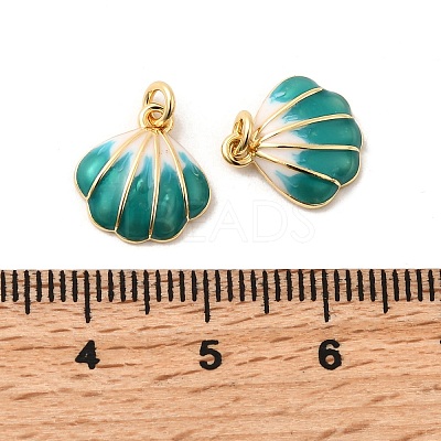 Brass Enamel Charms KK-H002-35G-03-RS-1