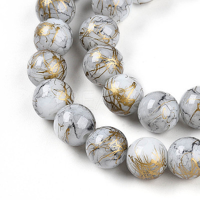 Baking Paint Glass Beads X1-DGLA-N003-10mm-B01-1