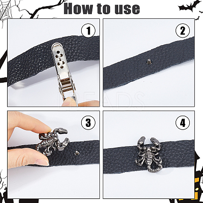 16Bags Scorpion Alloy with Iron Decorative Rivets BUTT-FH0001-035A-1