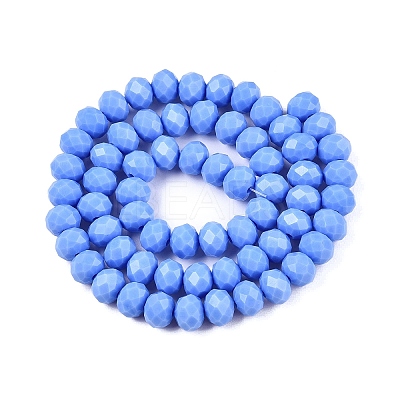 Opaque Solid Color Imitation Jade Glass Beads Strands EGLA-A044-P8mm-D17-1