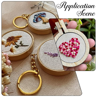 20Pcs Mini Wooden Embroidery Hoops EMBR-SC0001-04D-1