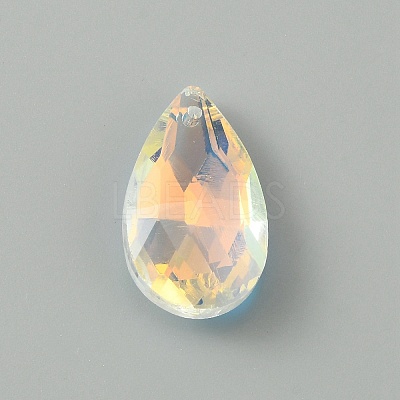 Glass Rhinestone Pendants RGLA-WH0015-01B-01-1