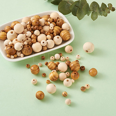 Unfinished Natural Wood Beads WOOD-TA0002-41-LF-1