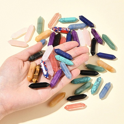 5Pcs Natural Obsidian Healing Stones G-FS0005-83I-1