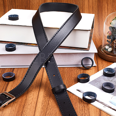 100Pcs Leather with Alloy Waist Belt Keeper Rings FIND-CP0002-45B-1