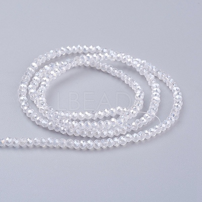 Electroplate Glass Beads Strands EGLA-R048-2mm-01-1