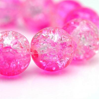 Baking Paint Crackle Glass Bead Strands CCG-S001-4mm-M-1