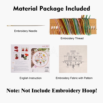 DIY Embroidery Kit DIY-P077-156-1