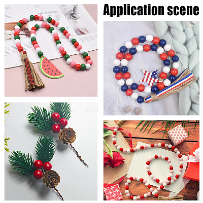 300Pcs Flat Round Maple Beads WOOD-PA0001-04-1