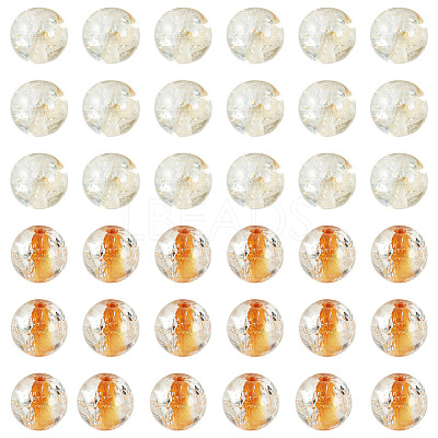100Pcs Crackle Transparent Glass Beads Strands GLAA-TA0004-11A-1