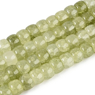 Baking Paint Crackle Glass Beads Strands DGLA-N019-02A-02-1