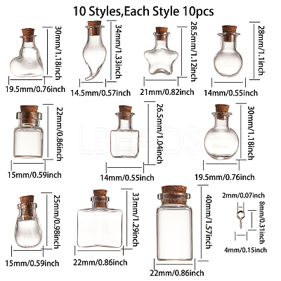 Glass Bottles AJEW-SC0001-11-1