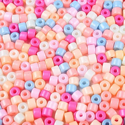 Opaque Baking Paint Glass Seed Beads SEED-T008-02-M02-1