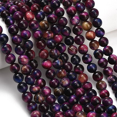 Natural Tiger Eye Beads Strands G-B133-A02-8mm-10-1