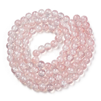 Transparent Crackle Baking Paint Glass Beads X1-DGLA-T003-01B-13-1