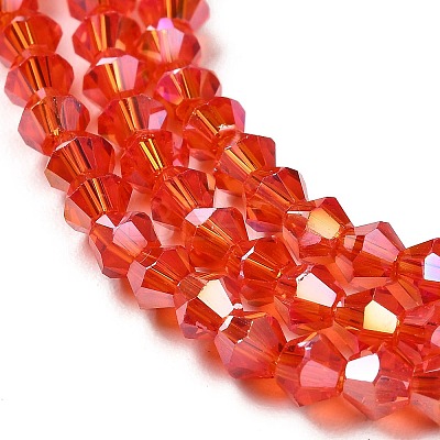 Transparent Electroplate Glass Beads Strands LS-EGLA-A039-T3mm-B14-1