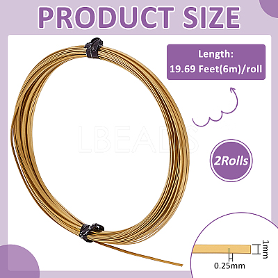Flat Brass Wire CWIR-WH0012-07B-03-1