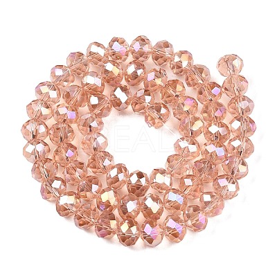 Electroplate Glass Beads Strands EGLA-A044-T8mm-B21-1