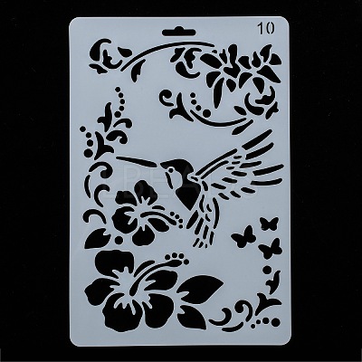 Plastic Reusable Drawing Painting Stencils Templates DIY-F018-B10-1