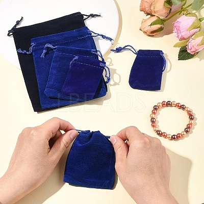 30Pcs Rectangle Velvet Pouches TP-FS0001-02C-1