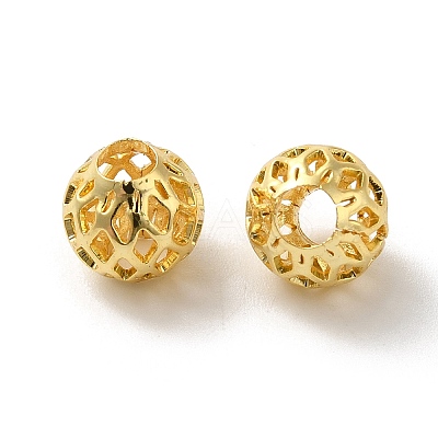 Brass Hollow Spacer Beads KK-P249-03D-G-1