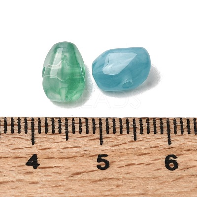 Opaque Acrylic Imitation Gemstone Beads X-OACR-G061-04-1