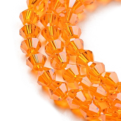 Transparent Electroplate Glass Beads Strands EGLA-A039-T4mm-A23-1