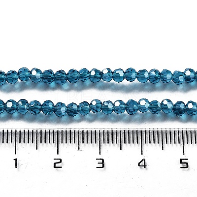 Electroplate Transparent Glass Beads Strands EGLA-A035-T3mm-A12-1