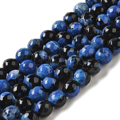 Natural Fire Crackle Agate Beads Strands G-G079-A04-03-1