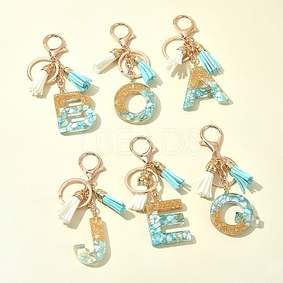 Transparent Epoxy Resin Pendant Keychains KEYC-FS00022-13-1