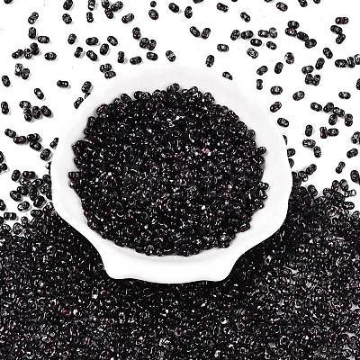 Picasso Spray Painted Glass Seed Beads SEED-T006-04-36-1