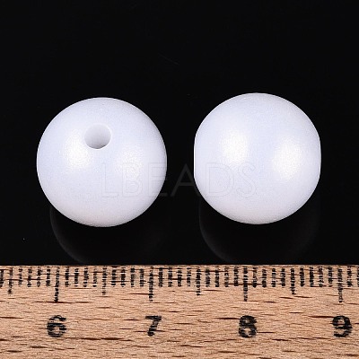 Rubberized Style Rainbow Opaque Acrylic Beads MACR-T010-14mm-08-01-1