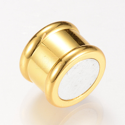 Brass Magnetic Clasps with Glue-in Ends X-KK-R052-22G-1