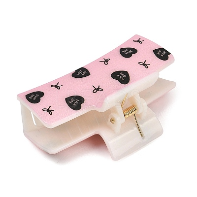 Plastic Printed Claw Hair Clips PHAR-K007-03C-1