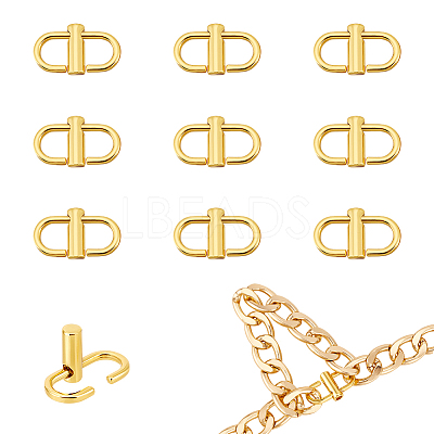 10Pcs Adjustable Zinc Alloy Clip Buckles for Bag Chain Strap FIND-UN0003-76-1