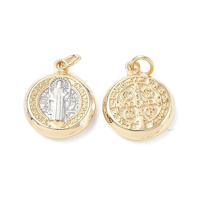 Brass Pendants KK-F845-21G-1