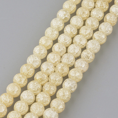 Synthetic Crackle Quartz Beads Strands X-GLAA-S134-6mm-06-1