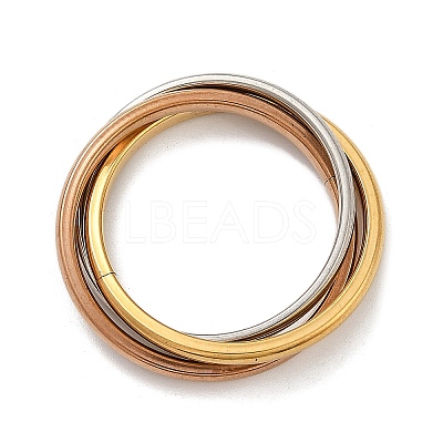 201 Stainless Steel Trinity Interlocking Ring Finger Rings FS-WG6776A-03-1