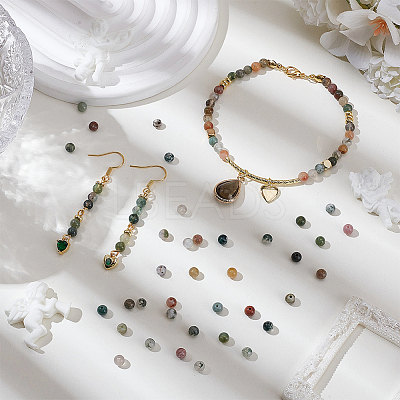 Natural Indian Agate Beads Strands G-NB0006-09A-1