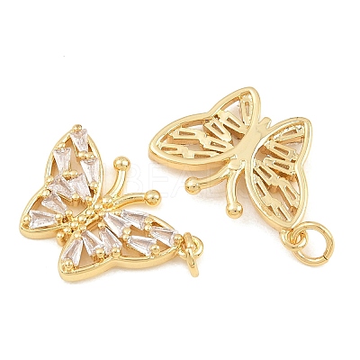 Brass Micro Pave Cubic Zirconia Pendants CU-CBA908F-05G-06-1