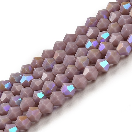 Opaque Solid Color Imitation Jade Glass Beads Strands EGLA-A039-P4mm-L13-1