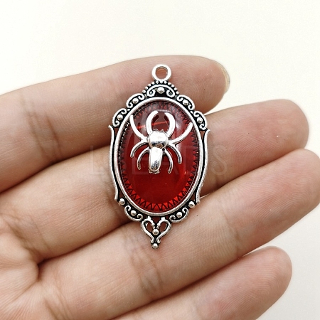 Gothic Style Zinc Alloy Resin Pendants PW-WGB3C8A-01-1