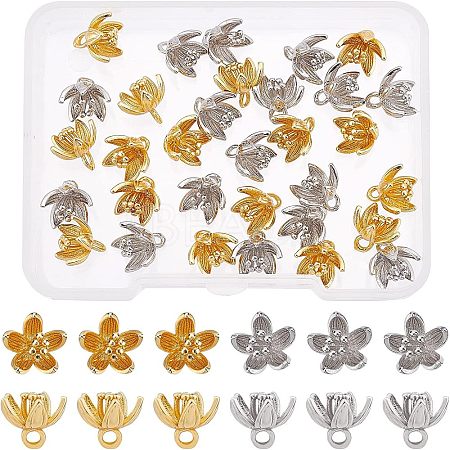 SUPERFINDINGS 32Pcs 2 Colors Brass Charms KK-FH0003-82-1