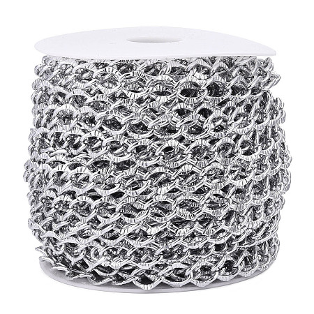 Aluminium Textured Curb Chains CHA-T001-43S-1