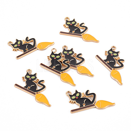 Eco-Friendly Alloy Enamel Pendants X-ENAM-T011-80A-NR-1