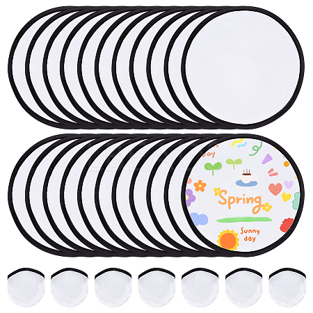 120Pcs Sublimation Blank Polyester Folding Fan AJEW-BC0010-86A-1